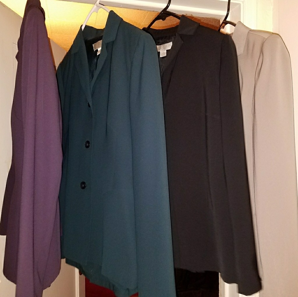 2  3pc business suits PLUM AND GREEN AVAIL.